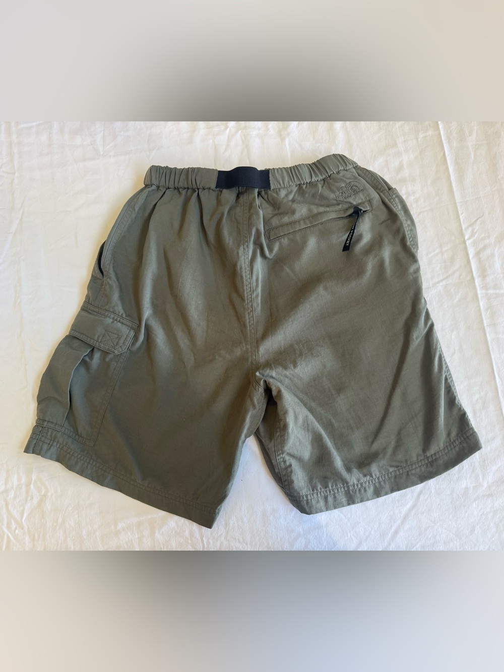 The North Face Vintage Belted Nylon Cargo Shorts Green Women’s Size S Granola - Picture 2 of 7